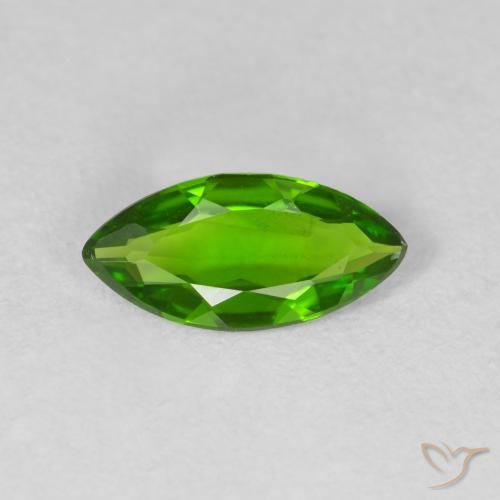 0.80ct Natural Medium Dark-Green Chrome Diopside, Marquise, VS, Photo A