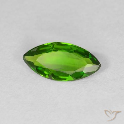 0.80 ct Green Chrome Diopside Stone, Natural Chrome Diopside in Marquise Facet Shape for Sale