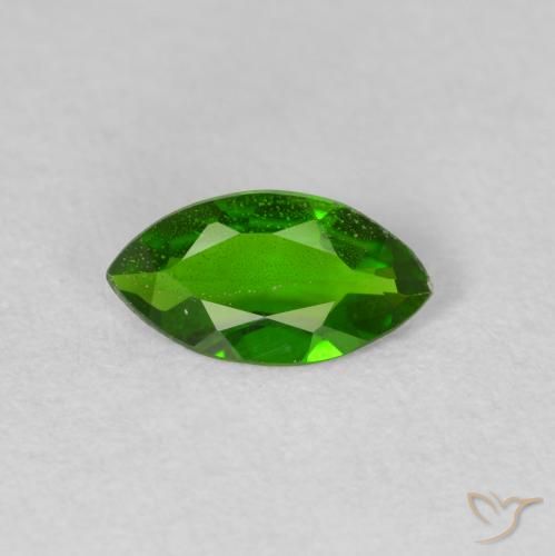 0.61ct Natural Medium Dark-Green Chrome Diopside, Marquise, VS