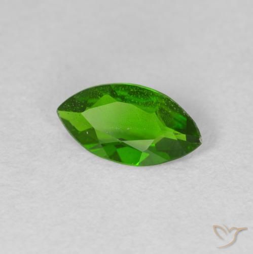 0.61 ct Green Chrome Diopside Stone, Natural Chrome Diopside in Marquise Facet Shape for Sale
