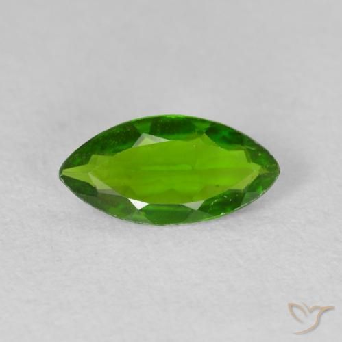0.85ct Natural Medium Dark-Green Chrome Diopside, Marquise, VS