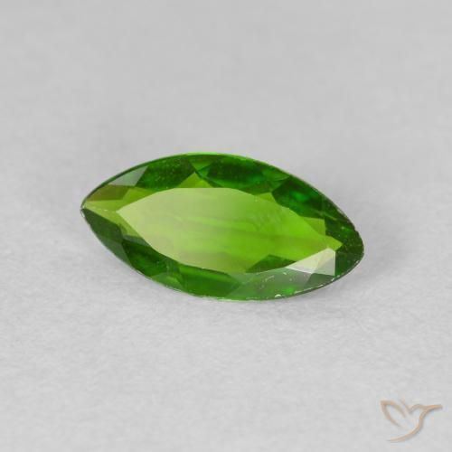 0.85 ct Green Chrome Diopside Stone, Natural Chrome Diopside in Marquise Facet Shape for Sale
