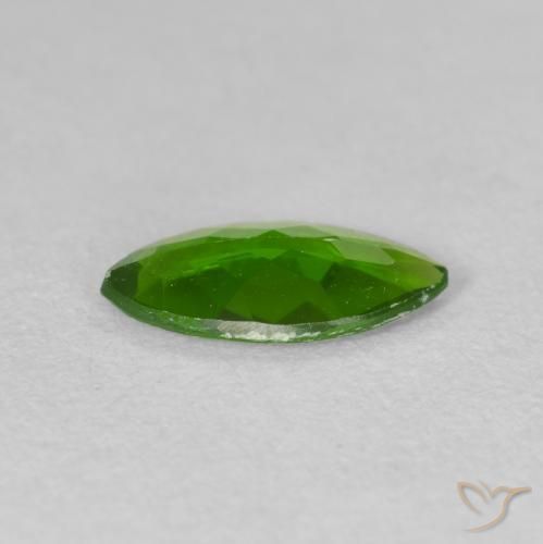 Chrome Diopside Gemstone in 10 x 5 mm (calibrated) Size for Sale, Chrome Diopside Stone in Medium Dark-Green Color