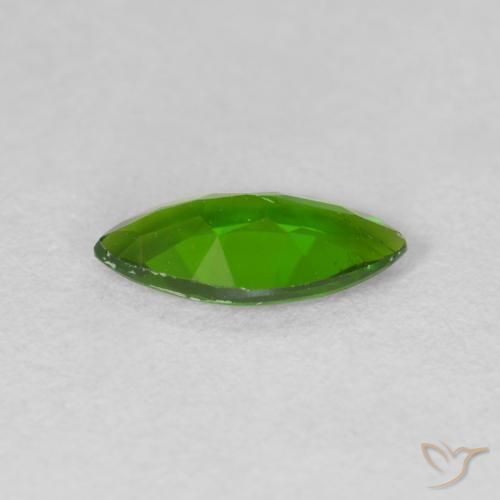 Chrome Diopside Gemstone in 10 x 5 mm (calibrated) Size for Sale, Chrome Diopside Stone in Medium Dark-Green Color