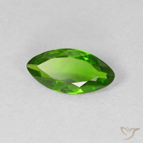 0.94 ct Green Chrome Diopside Stone, Natural Chrome Diopside in Marquise Facet Shape for Sale