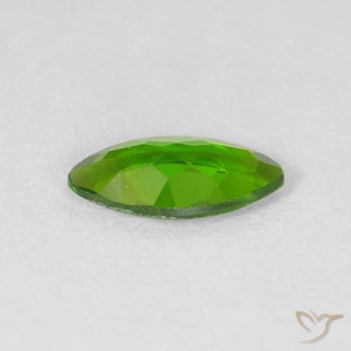 Chrome Diopside Gemstone in 10 x 5 mm (calibrated) Size for Sale, Chrome Diopside Stone in Medium Dark-Green Color