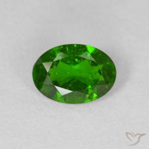 0.78ct Natural Medium Dark-Green Chrome Diopside, Oval, VS-SI, Photo A