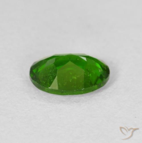 Chrome Diopside Gemstone in 7 x 5 mm (calibrated) Size for Sale, Chrome Diopside Stone in Medium Dark-Green Color