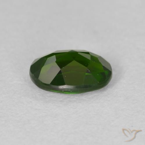 Chrome Diopside Gemstone in 7 x 5 mm (calibrated) Size for Sale, Chrome Diopside Stone in Deep Green Color