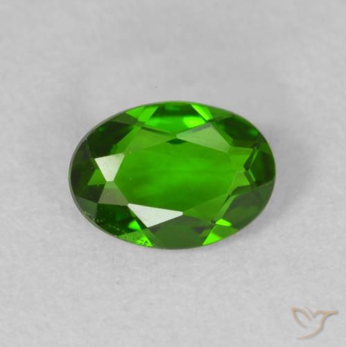 0.59ct Natural Medium Dark-Green Chrome Diopside, Oval, VVS-VS