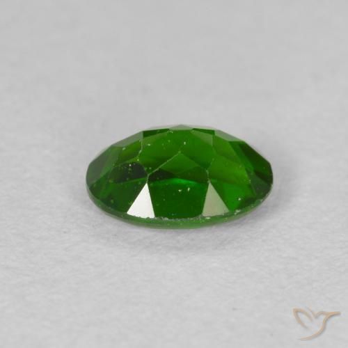 Chrome Diopside Gemstone in 7 x 5 mm (calibrated) Size for Sale, Chrome Diopside Stone in Bright Forest Green Color
