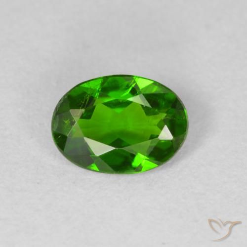 0.71ct Natural Dark Green Chrome Diopside, Oval, VS