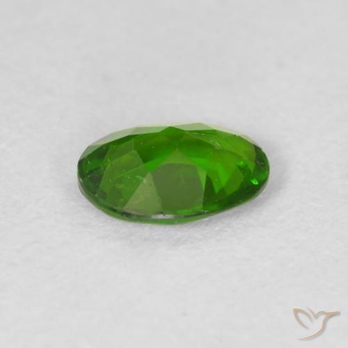 Chrome Diopside Gemstone in 7 x 5 mm (calibrated) Size for Sale, Chrome Diopside Stone in Dark Green Color