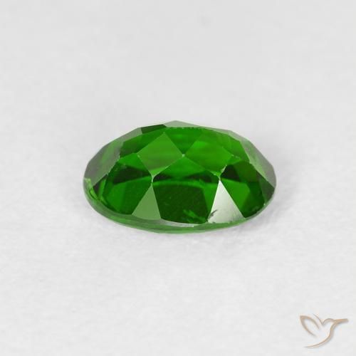 Chrome Diopside Gemstone in 7 x 5 mm (calibrated) Size for Sale, Chrome Diopside Stone in Dark Green Color