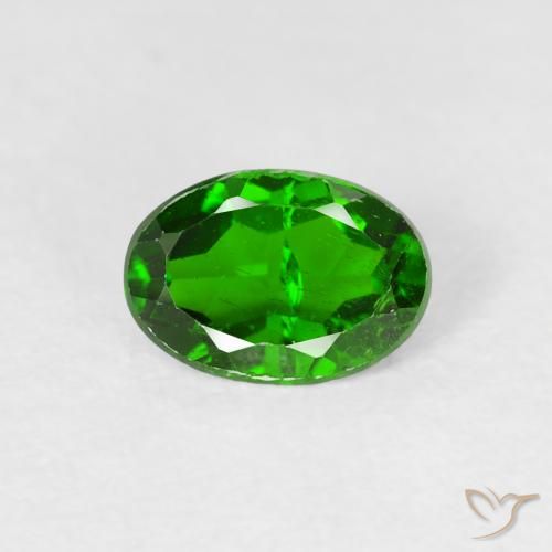 0.81ct Natural Dark Green Chrome Diopside, Oval, VS-SI