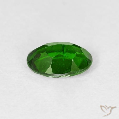 Chrome Diopside Gemstone in 7 x 5 mm (calibrated) Size for Sale, Chrome Diopside Stone in Dark Green Color