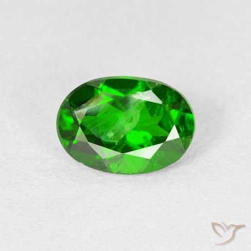 0.82ct Natural Dark Green Chrome Diopside, Oval, VS-SI