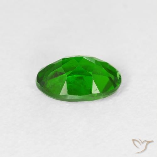 Chrome Diopside Gemstone in 7 x 5 mm (calibrated) Size for Sale, Chrome Diopside Stone in Dark Green Color