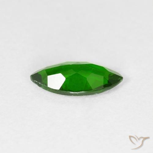 Chrome Diopside Gemstone in 10 x 5 mm (calibrated) Size for Sale, Chrome Diopside Stone in Bright Forest Green Color