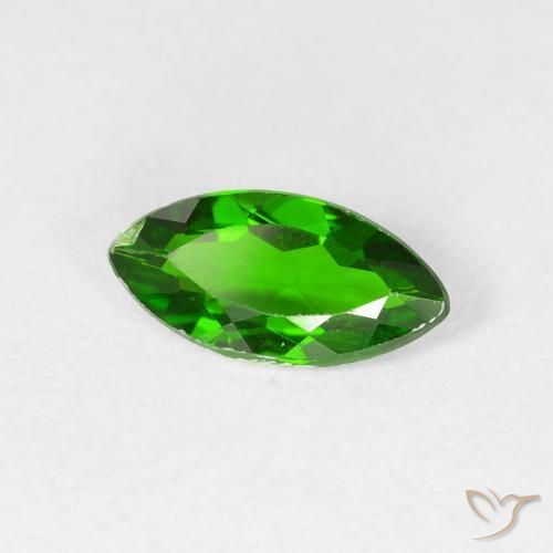 0.93 ct Green Chrome Diopside Stone, Natural Chrome Diopside in Marquise Facet Shape for Sale