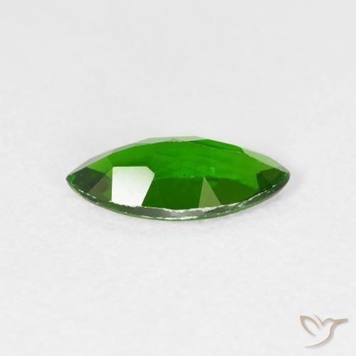 Chrome Diopside Gemstone in 10 x 5 mm (calibrated) Size for Sale, Chrome Diopside Stone in Dark Green Color