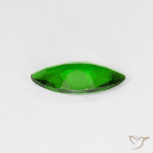 Chrome Diopside Gemstone in 10 x 5 mm (calibrated) Size for Sale, Chrome Diopside Stone in Dark Green Color