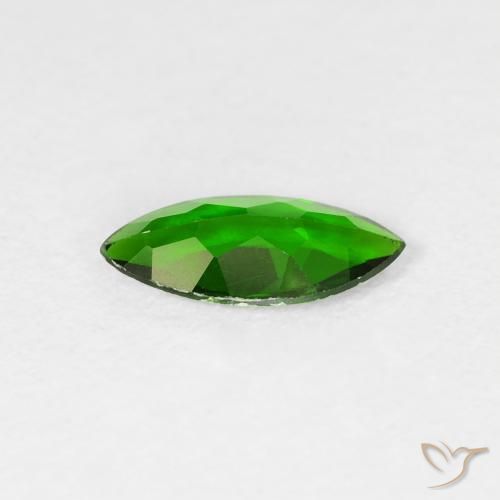 Chrome Diopside Gemstone in 9.8 x 4.7 mm Size for Sale, Chrome Diopside Stone in Intense Green Color