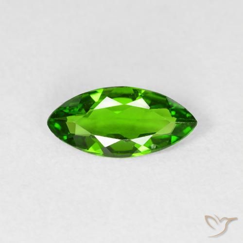 0.73ct Natural Medium Dark-Green Chrome Diopside, Marquise, VS