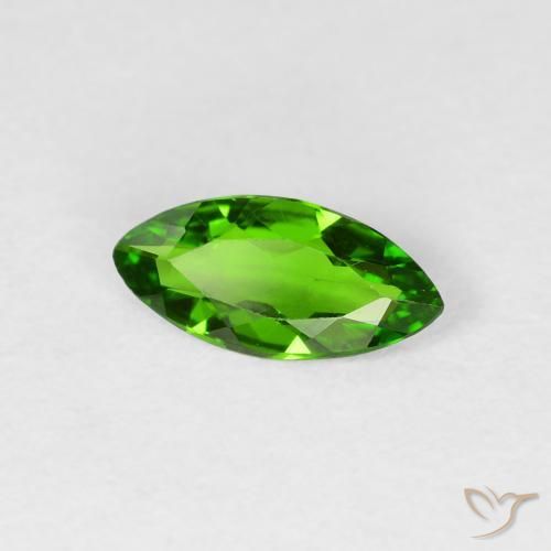 0.73 ct Green Chrome Diopside Stone, Natural Chrome Diopside in Marquise Facet Shape for Sale