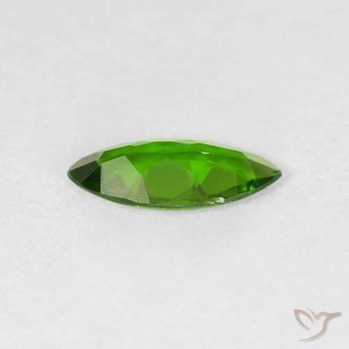 Chrome Diopside Gemstone in 9.8 x 4.7 mm Size for Sale, Chrome Diopside Stone in Medium Dark-Green Color