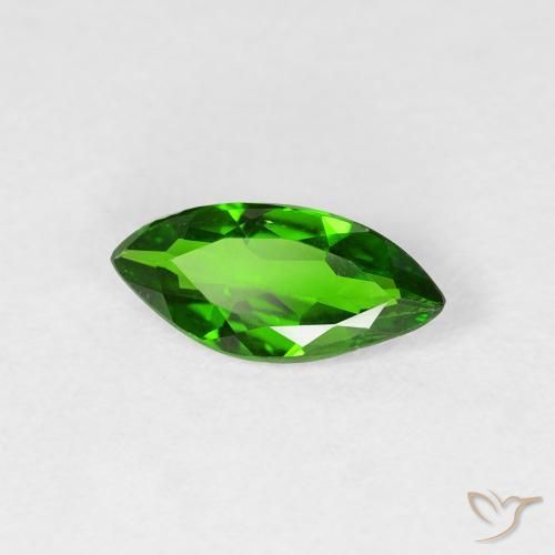 0.80 ct Green Chrome Diopside Stone, Natural Chrome Diopside in Marquise Facet Shape for Sale