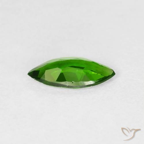 Chrome Diopside Gemstone in 9.8 x 4.6 mm Size for Sale, Chrome Diopside Stone in Bright Forest Green Color