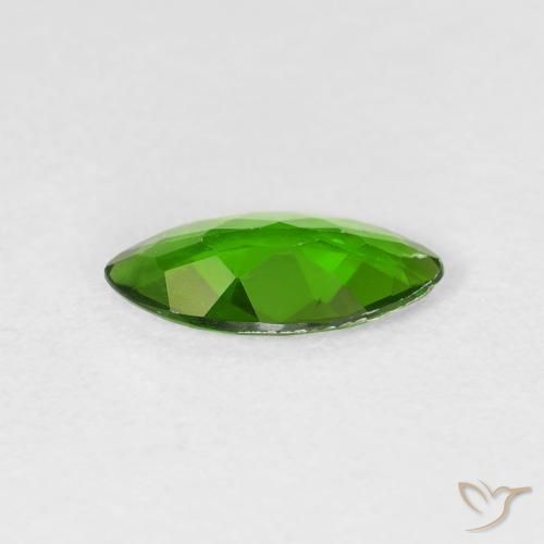 Chrome Diopside Gemstone in 10 x 5 mm (calibrated) Size for Sale, Chrome Diopside Stone in Lively Green Color