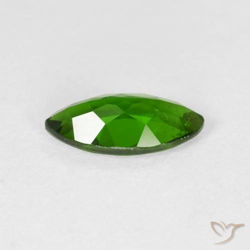Chrome Diopside Gemstone in 10 x 5 mm (calibrated) Size for Sale, Chrome Diopside Stone in Dark Green Color