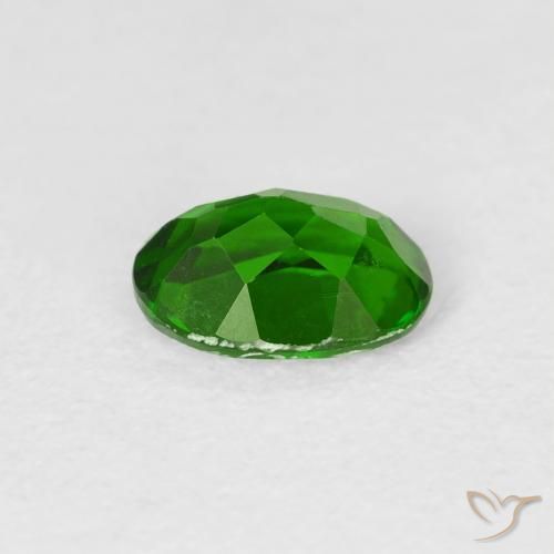 Chrome Diopside Gemstone in 7 x 5 mm (calibrated) Size for Sale, Chrome Diopside Stone in Bright Forest Green Color