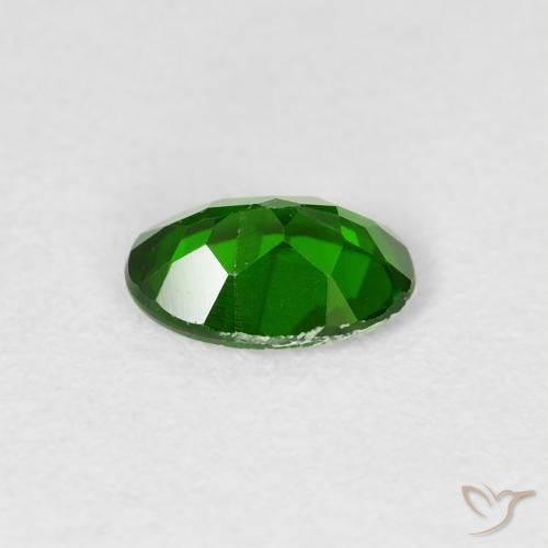 Chrome Diopside Gemstone in 7 x 5 mm (calibrated) Size for Sale, Chrome Diopside Stone in Bright Forest Green Color