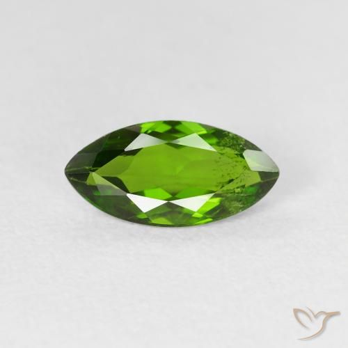 1.18ct Natural Medium Dark-Green Chrome Diopside, Marquise, VS-SI