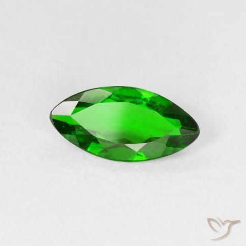 0.93 ct Green Chrome Diopside Stone, Natural Chrome Diopside in Marquise Facet Shape for Sale