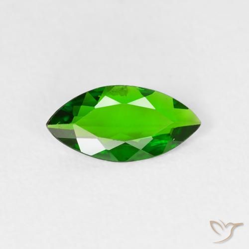 0.70ct Natural Intense Green Chrome Diopside, Marquise, VS-SI, Photo A