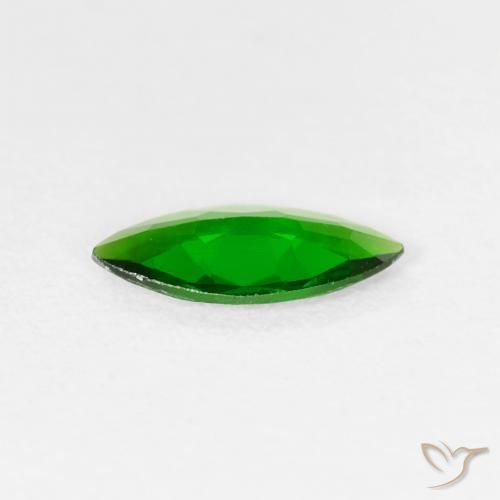 Chrome Diopside Gemstone in 10 x 5 mm (calibrated) Size for Sale, Chrome Diopside Stone in Intense Green Color