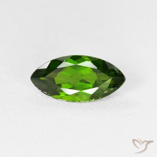 1.20ct Natural Medium Dark-Green Chrome Diopside, Marquise, VS-SI