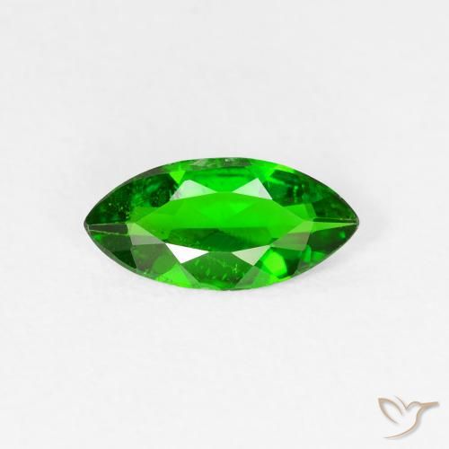 0.87ct Natural Intense Green Chrome Diopside, Marquise, VS-SI, Photo A