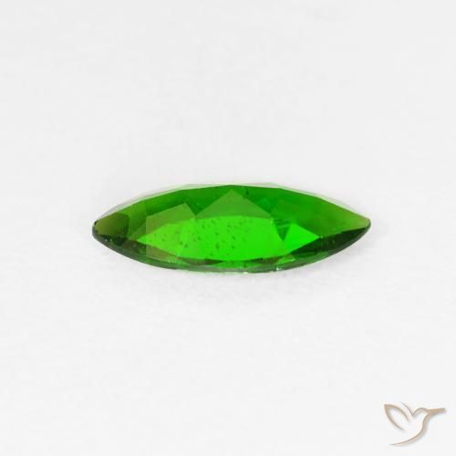 Chrome Diopside Gemstone in 10 x 5 mm (calibrated) Size for Sale, Chrome Diopside Stone in Intense Green Color