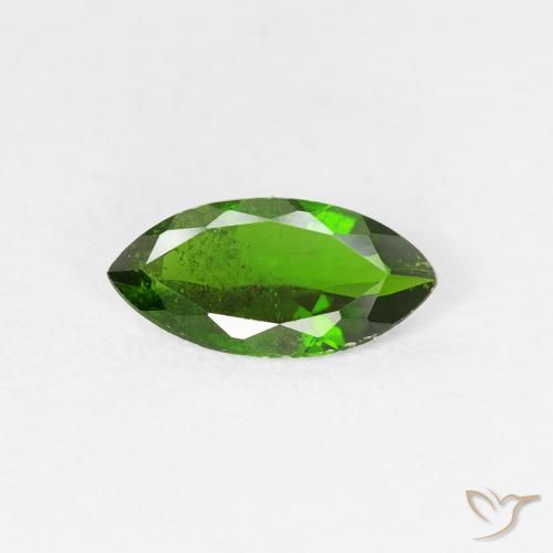 0.89ct Natural Dark Green Chrome Diopside, Marquise, VS-SI