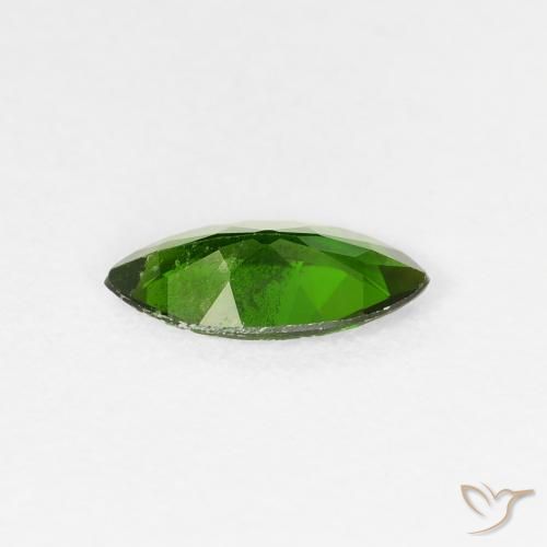 Chrome Diopside Gemstone in 10 x 5 mm (calibrated) Size for Sale, Chrome Diopside Stone in Dark Green Color