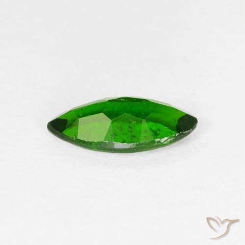 Chrome Diopside Gemstone in 10 x 5 mm (calibrated) Size for Sale, Chrome Diopside Stone in Dark Green Color
