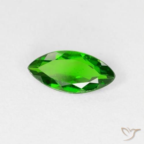 0.93 ct Green Chrome Diopside Stone, Natural Chrome Diopside in Marquise Facet Shape for Sale