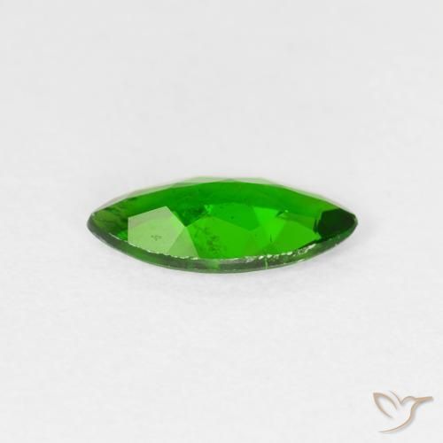 Chrome Diopside Gemstone in 10 x 5 mm (calibrated) Size for Sale, Chrome Diopside Stone in Bright Forest Green Color