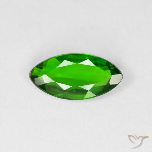 0.85ct Natural Intense Green Chrome Diopside, Marquise, VS-SI