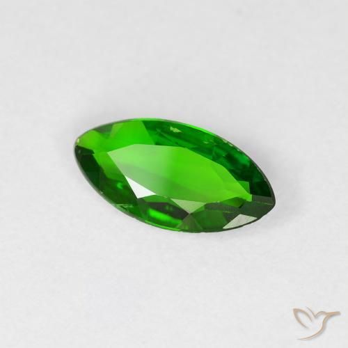 0.85 ct Green Chrome Diopside Stone, Natural Chrome Diopside in Marquise Facet Shape for Sale